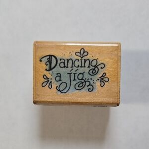 Dancing a Jig Wooden Stamp - Fun Stamps